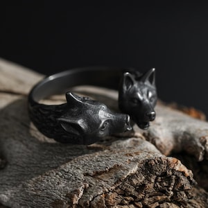 Kissing dogs ring, dog lover inspired animal jewelry, symbolic friendship statement band, and handcrafted cute accessory designed for those who are drawn to love, loyalty, and emotional connection. This charming ring features two detailed dog figures in a kissing pose, creating a heartwarming and playful design that represents affection, companionship, and unconditional love.