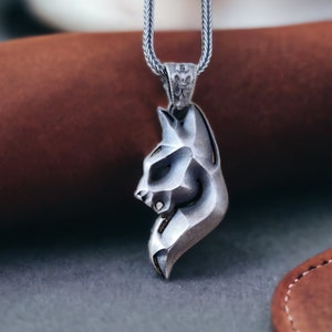 3D Men Panther Necklace, Wild Cat Necklace for Men, Oxidized Silver Jaguar Pendant, Gothic Men Necklace, Puma Necklace, Puma Jewelry