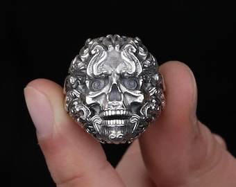 Handgemachte Sterling Silber Ring, Gothic Biker Schmuck