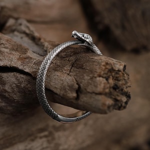 Slim Ouroboros Ring for Men, Snake Serpent Ring, Snake Eating Itself Ring, Animal Reptile Jewelry, Reptile Ring, Snake Eating Tail Ring