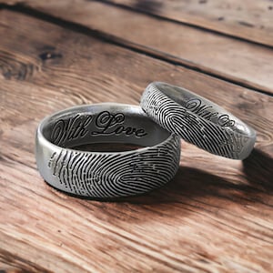 Fingerprint inside wedding band top