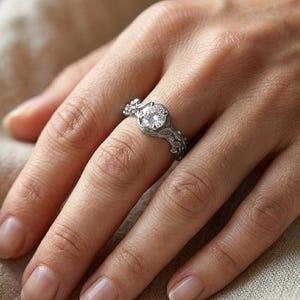 Unique Tree Branch Ring, Natural Engagement Ring, Women's Branch Ring, Unusual Engagement Ring, Dainty Wedding Ring, Girlfriend Gift