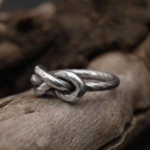 Rope Knot Ring for Men, Celtic Knot Ring, Knuckle Ring for Men, Hercules Love Knot Ring, Stacking Ring for Men, Gift for Husband