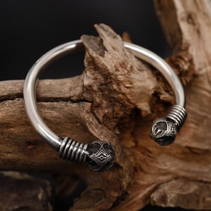 Silber Armreif für Männer, Männer Armreif, Tribal Armreif, Handgefertigter Silber Armreif, Geschenk für Ihn
