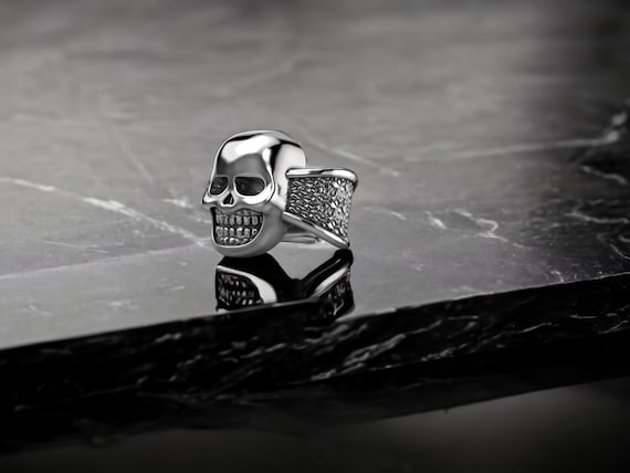Keith Richards Skull Ring , Silver Skull Ring ,sterling Silver Skull Ring ,  Half Jaw Skull Ring , Men Skull Ring , Keith Richards Style - Etsy |  Sterling silver skull rings, Silver skull ring, Skull ring