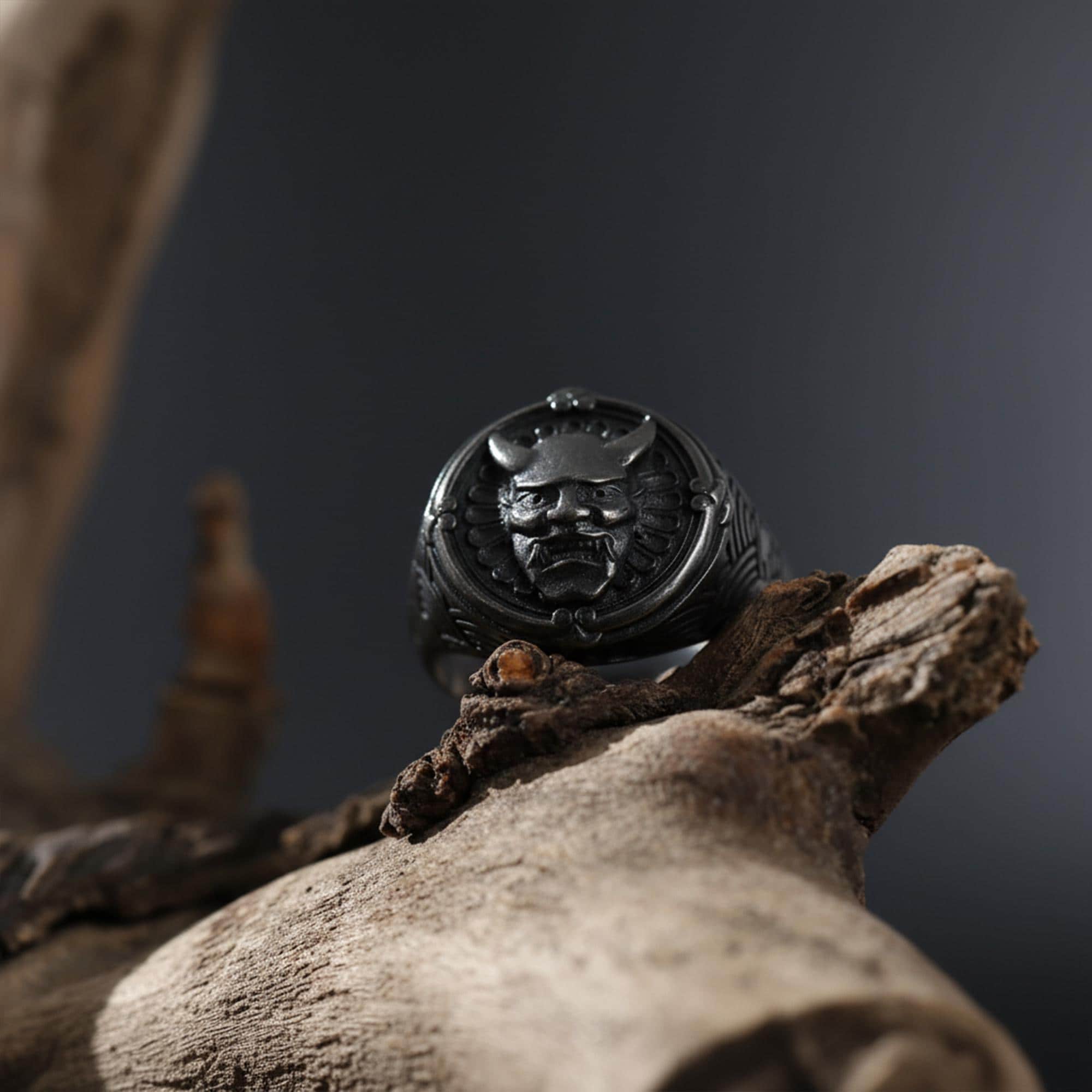 Handmade Sterling Silver Hannya Mask Ring: Japanese Oni Demon - Etsy