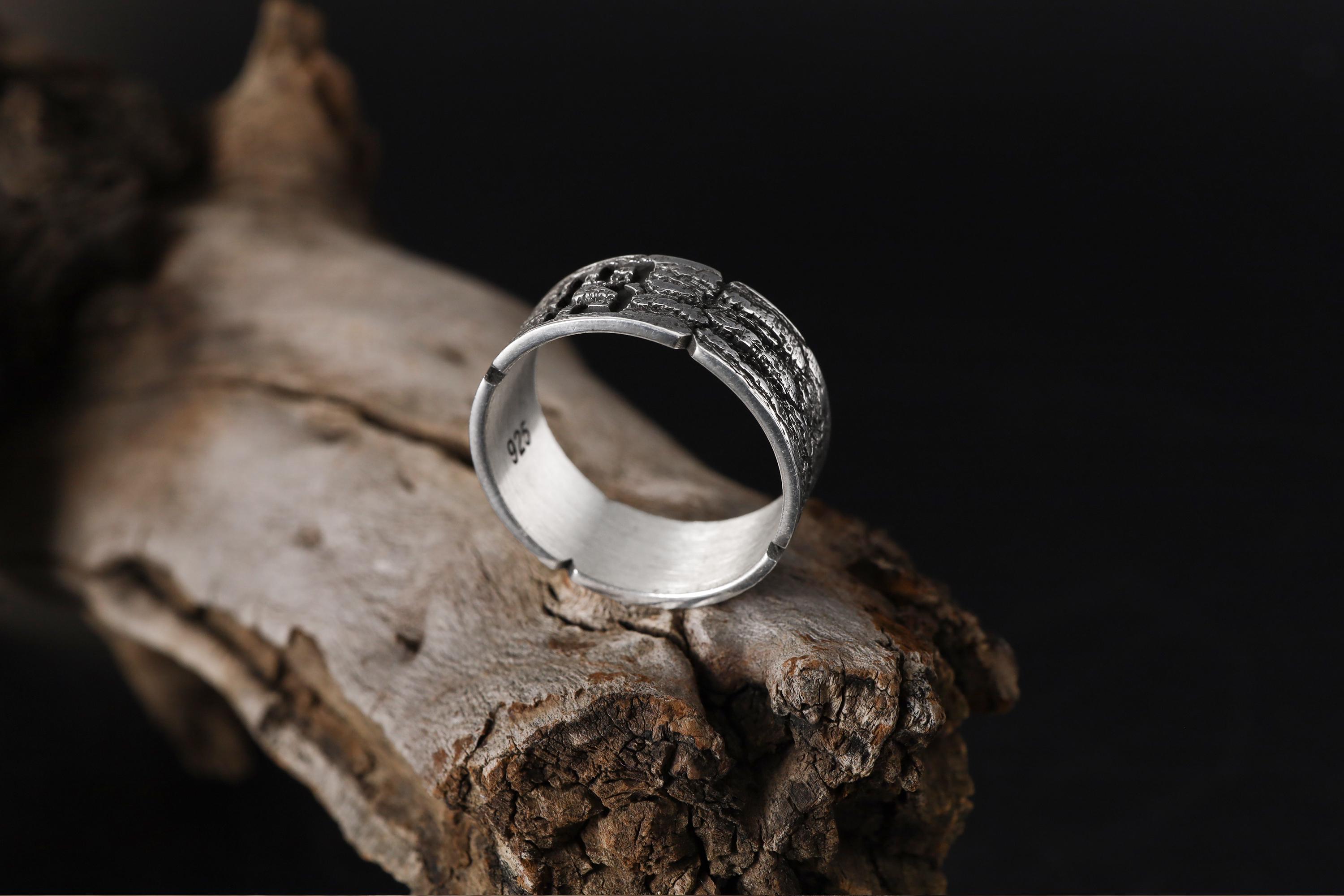 Handmade Sterling Silver Number 13 Ring: Gothic Biker Band - Etsy