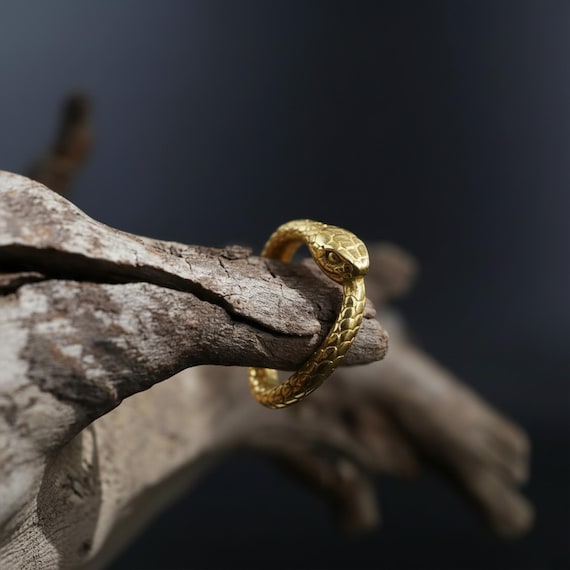 Handcrafted Serpent Ouroboros Ring: Sterling Silver, Gold, Rebirth