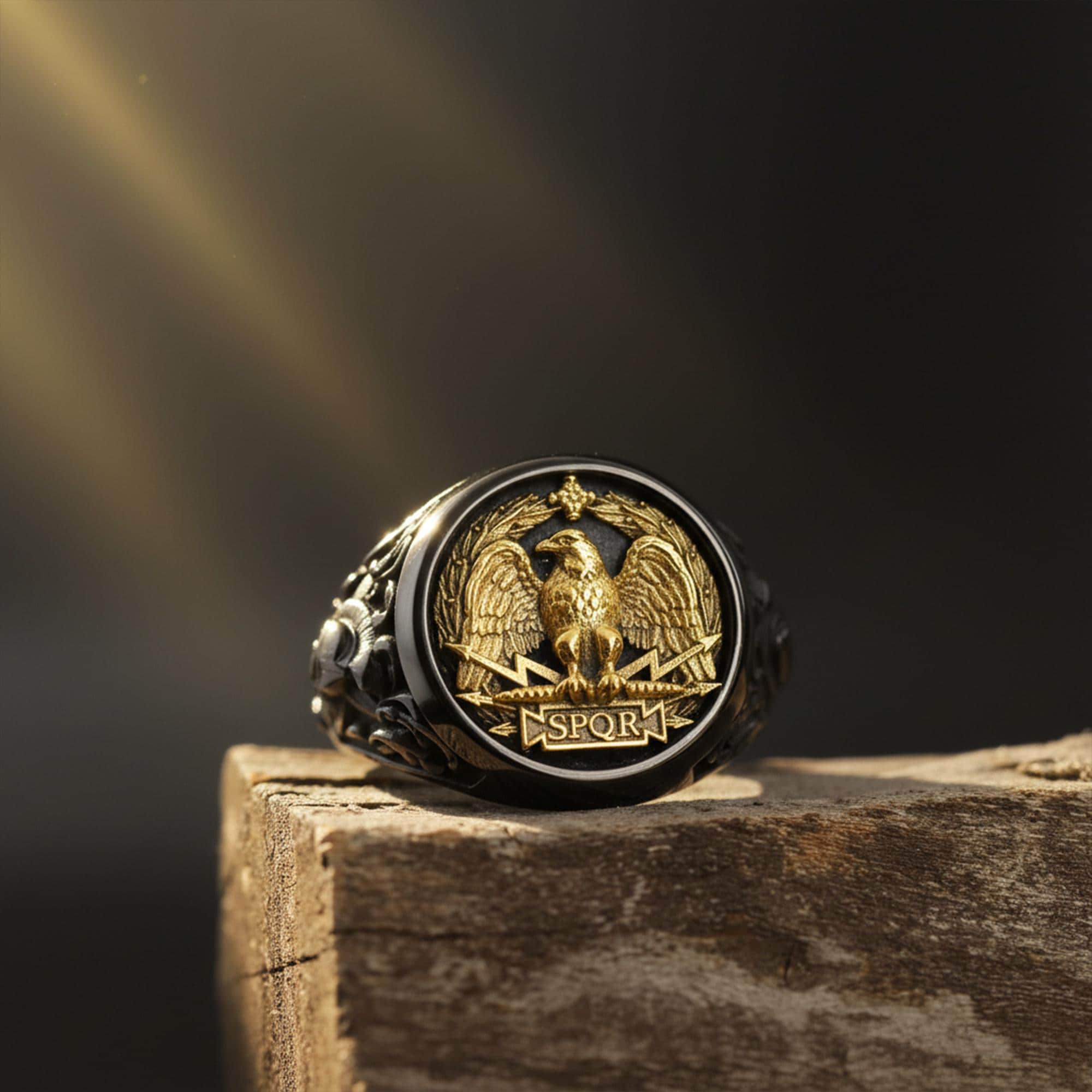 Legionaries Rings Rhodium Plated Roman Empire Eagle Ring: Byzantine Empire Eagle Ring ...