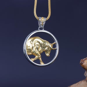 925 Silver Taurus Necklace, Zodiac Taurus Jewelry, Horoscope Jewelry for Taurus Sign, Astrology Bull Symbol Necklace, Taurus Season Gift