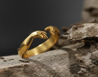 The Creation of Adam Michelangelo Ring: Hand of God Band