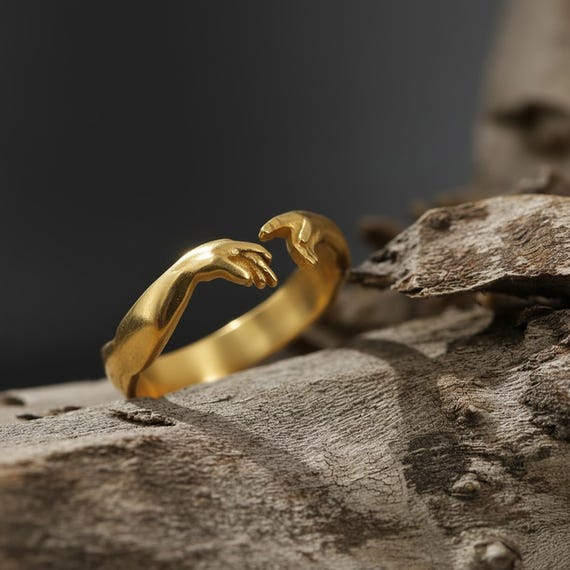 The Creation of Adam Michelangelo Ring: Hand of God Band