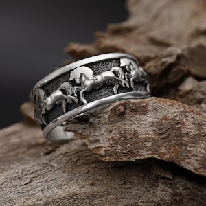 Tungsten Carbide Celtic Horse Ring - 8mm Wide Wedding Band For Men & Women - Scratch Resistant, Lifetime Finish