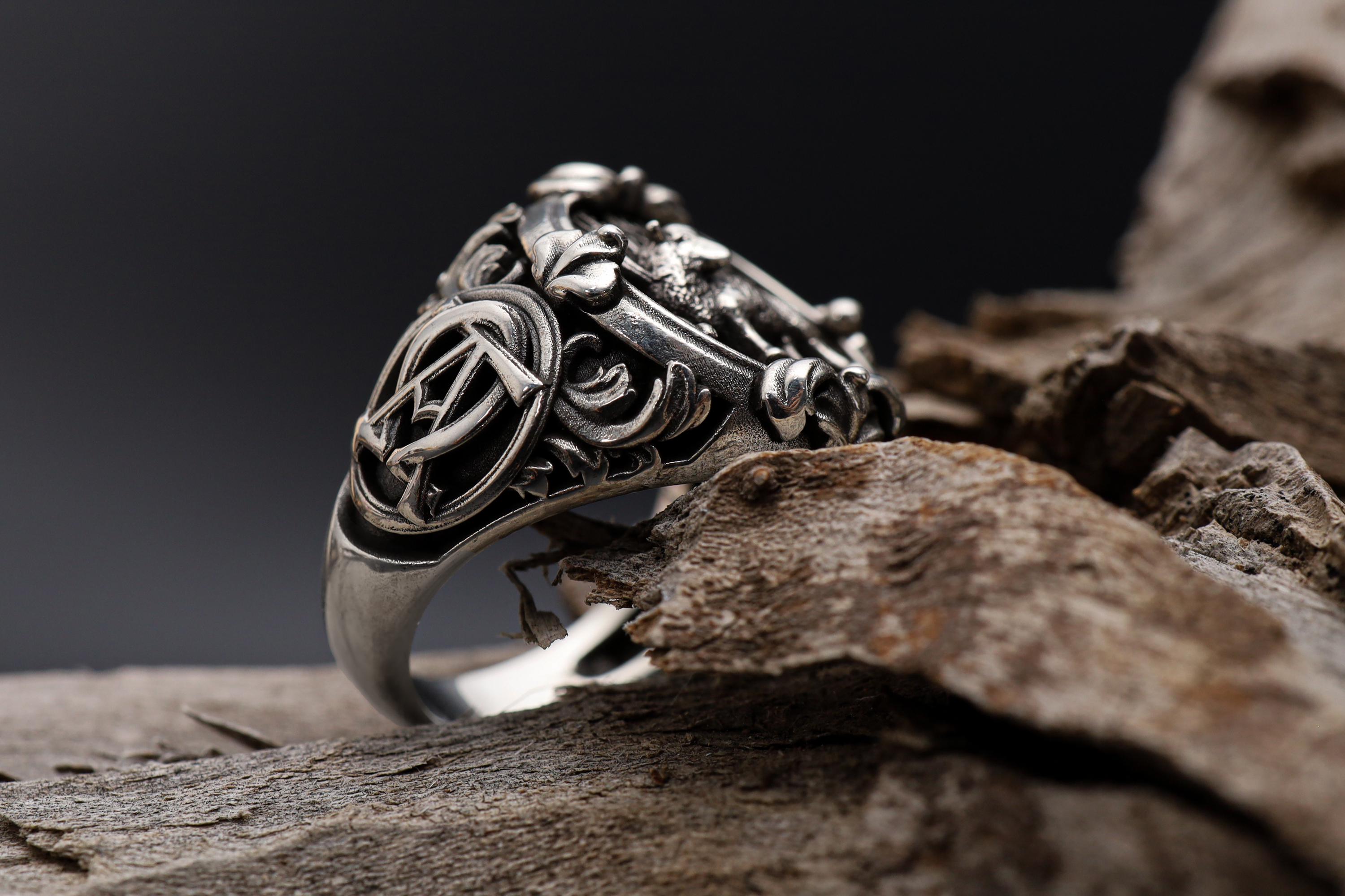 Sterling Silver Lamb of God Ring, Agnus Dei, Christian Jewelry 
