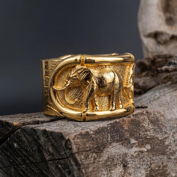 Handmade Sterling Silver Elephant Band Ring, Good Luck Charm - Etsy