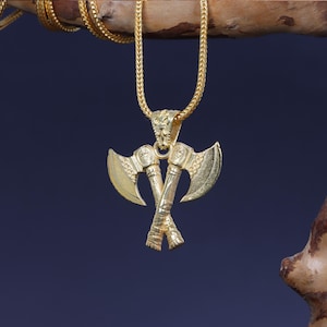 Double Axe Silver Necklace, Ancient Warrior Symbol Necklace, Pagan Jewelry for Men, Labrys Pendant Necklace, Handmade Viking Axe Necklace