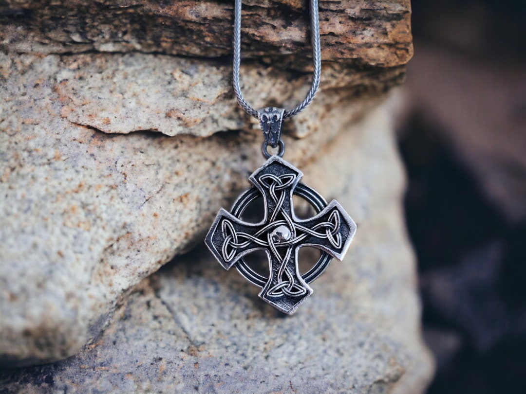 Infinity Knot Cross Necklace, Celtic Knot Cross Necklace, Infinity