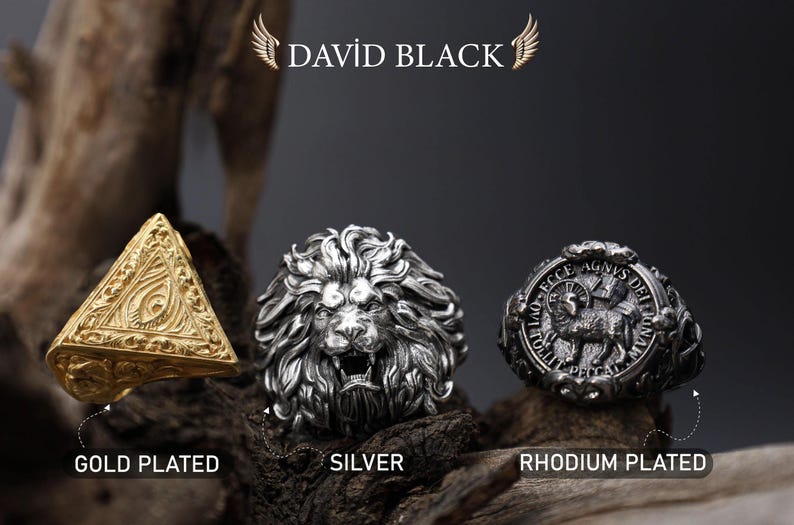 Angel Wings Band Ring, Guardian Angel Ring For Him, Gold Plated Angel Jewelry, Silver Men Wedding Ring, Unique Wedding Band for Husband image 4