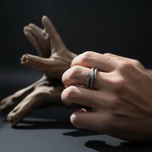 Einzigartige Schlangen Band Ring: Tier Band Ring, Gothic Schlange Ring, gedrehte Ring Schlange, Schmuck