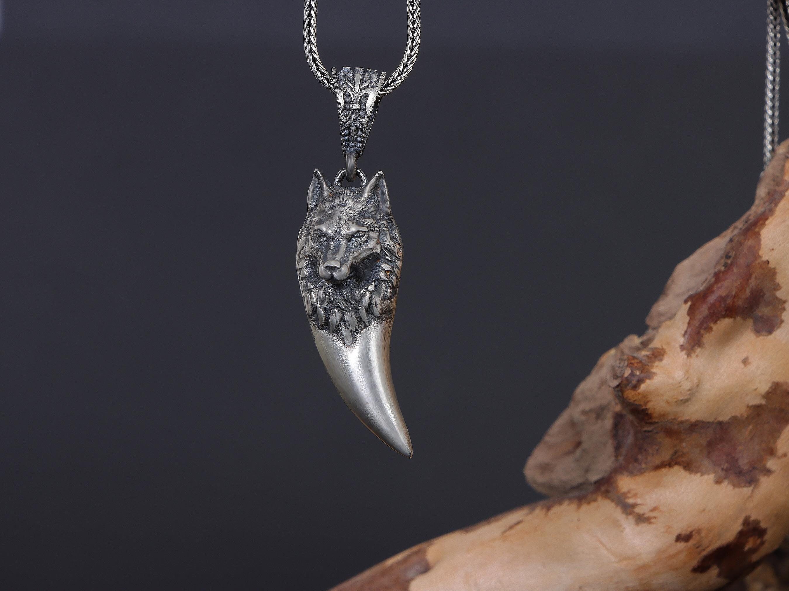 Collana Uomo Con Ciondolo Testa Di Cervo Celtico Vichingo, In Acciaio Inossidabile, Catena 60cm, Stile Punk Rock