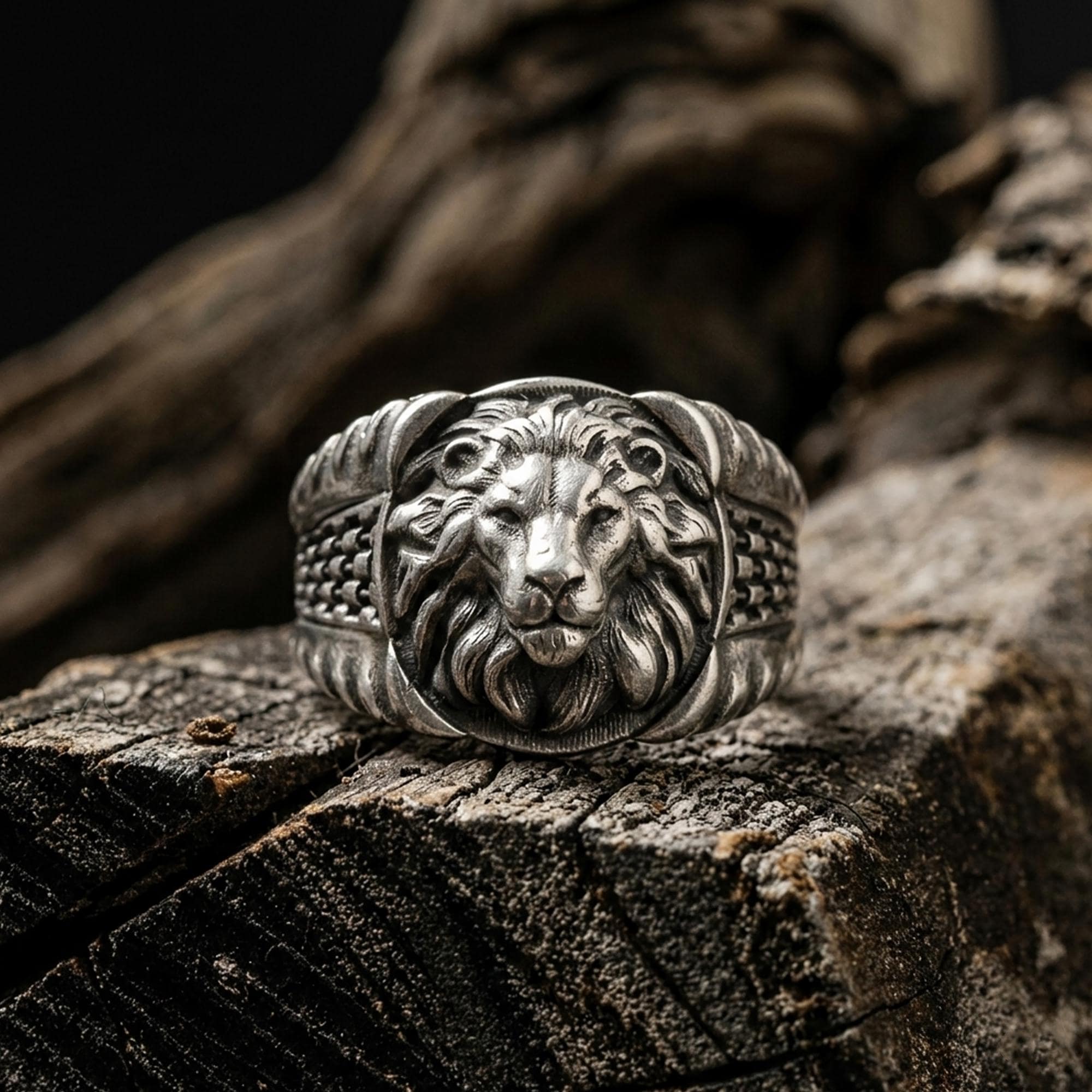Sterling Silver Lord Narasimha Ring: Fierce Protector Vedic Lion