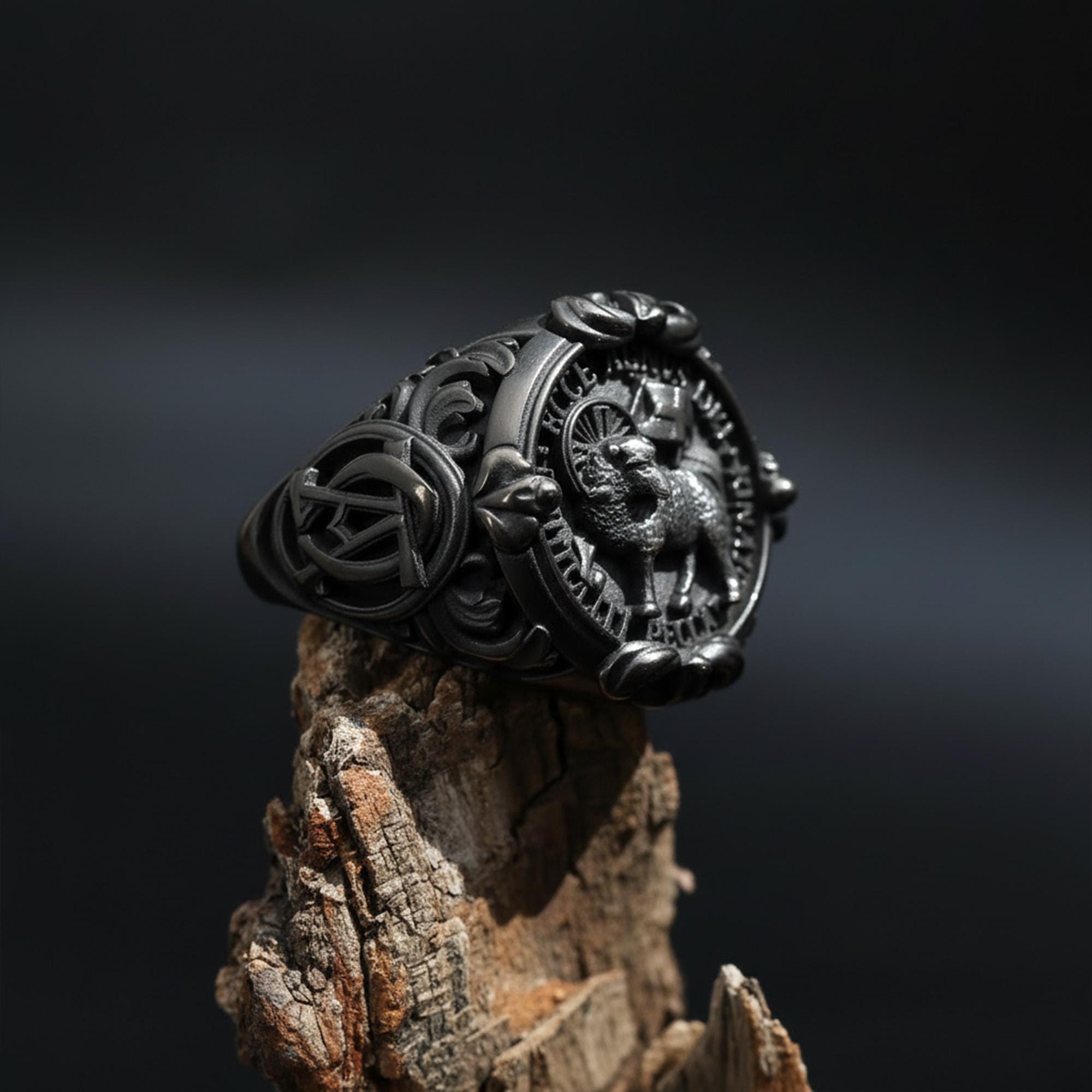 Sterling Silver Lamb of God Ring, Agnus Dei, Christian Jewelry 