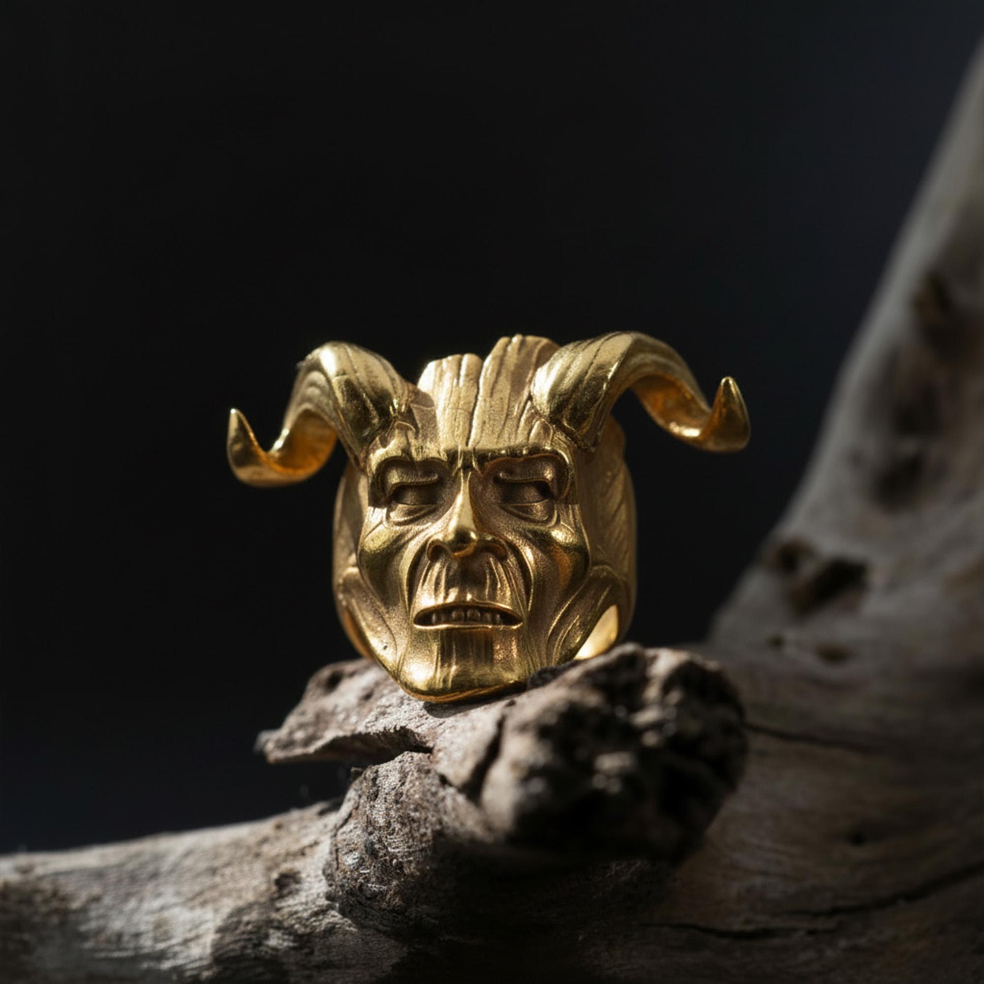 Handmade Sterling Silver Horned Devil Ring, Biker Jewelry - Etsy