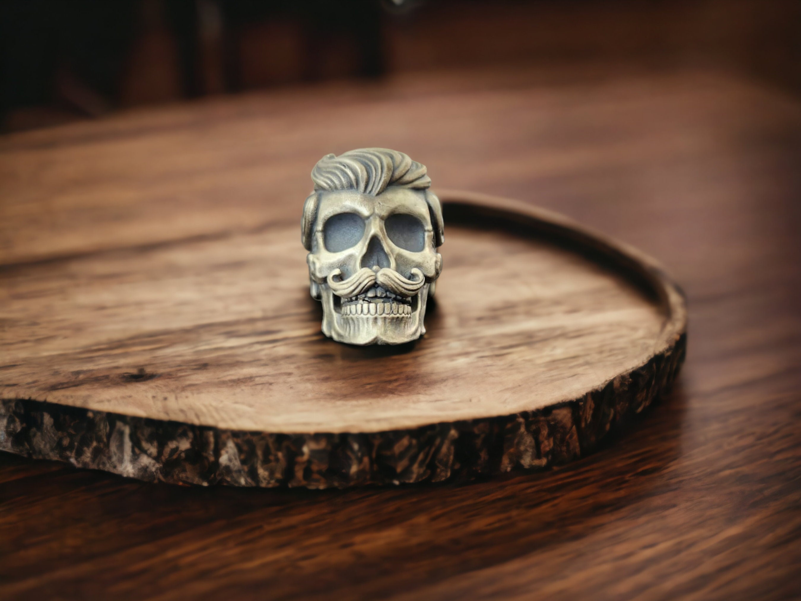 3D Skull Ring for Men, Vintage Skull Ring, Gothic Skull Ring, Cool 