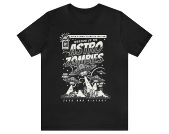 Invasion Of The Astro Zombies, Comic Book Cover Unisex Jersey Short Sleeve Tee