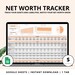 Net Worth Tracker Spreadsheet Template for Google Sheets in Dollars ...