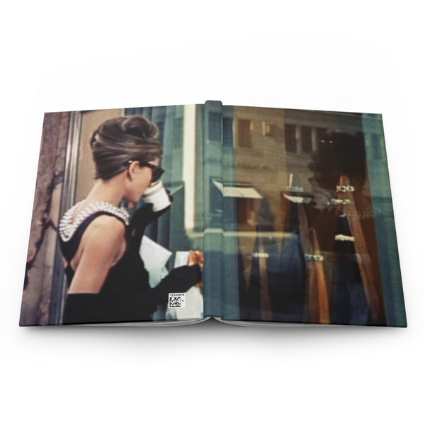 Breakfast at Tiffany's Audrey Hepburn Vintage movie notebook// Hardcover Journal Matte