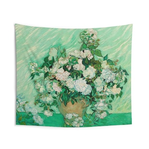 Van Gogh Roses Indoor Wall Tapestries