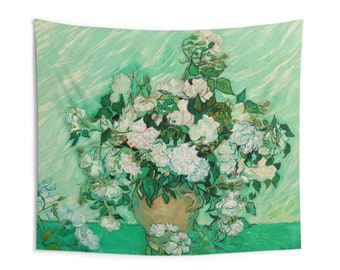 Van Gogh Roses Indoor Wall Tapestries