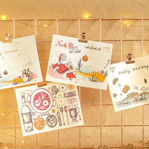 Christmas Cards, Holiday Cards , Christmas Card Set | Multi-Card Pack of xmas cards, holiday greetings, blank inside, personalized message