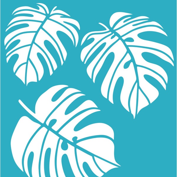 Monstera Stencil for Paper, Wood, Canvas, Fabric, Floor, Wall, and Tile - Reusable DIY Art and Craft Stencils