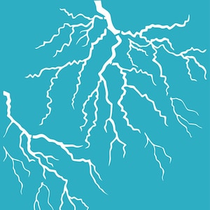 Lightning or Tree Stencil for Paper, Wood, Canvas, Fabric, Floor, Wall, and Tile - Reusable DIY Art and Craft Stencils