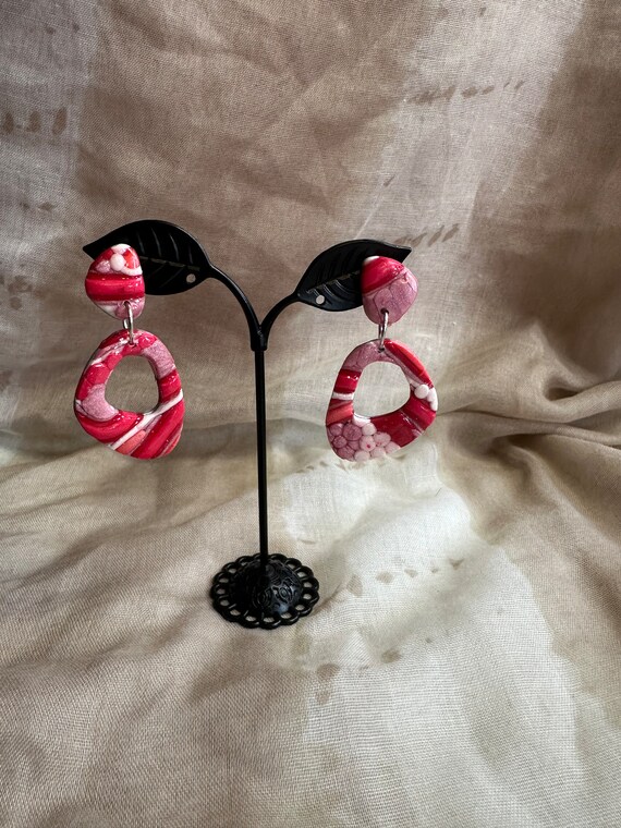 Orecchini A Spirale In Vetro Di Murano Rosso – Autentico Fatto A Mano – Glass Of Venice