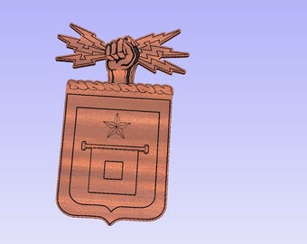 Army Signal Corps coat of arms (svg, dxf, crv, lbrn, c2d, png, pdf)