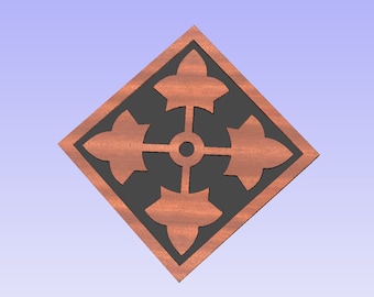 4TH Infantry Division “4TH ID” insignia (svg, dxf, crv, lbrn, c2d, png, pdf)