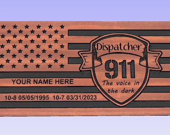 911 Dispatcher flag (svg, dxf, crv, lbrn, c2d, png, pdf)
