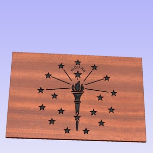 Indiana state flag (svg, dxf, crv, lbrn, c2d, png, pdf)