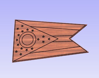 Ohio state flag (svg, dxf, crv, lbrn, c2d, png, pdf)