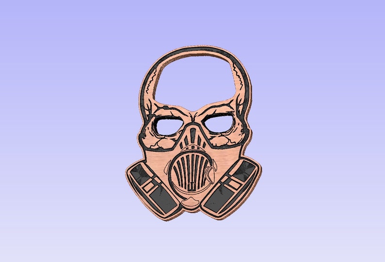 Skull W/ Gas Mask (svg, Dxf, Crv, Lbrn, C2d, Png, Pdf) - Etsy