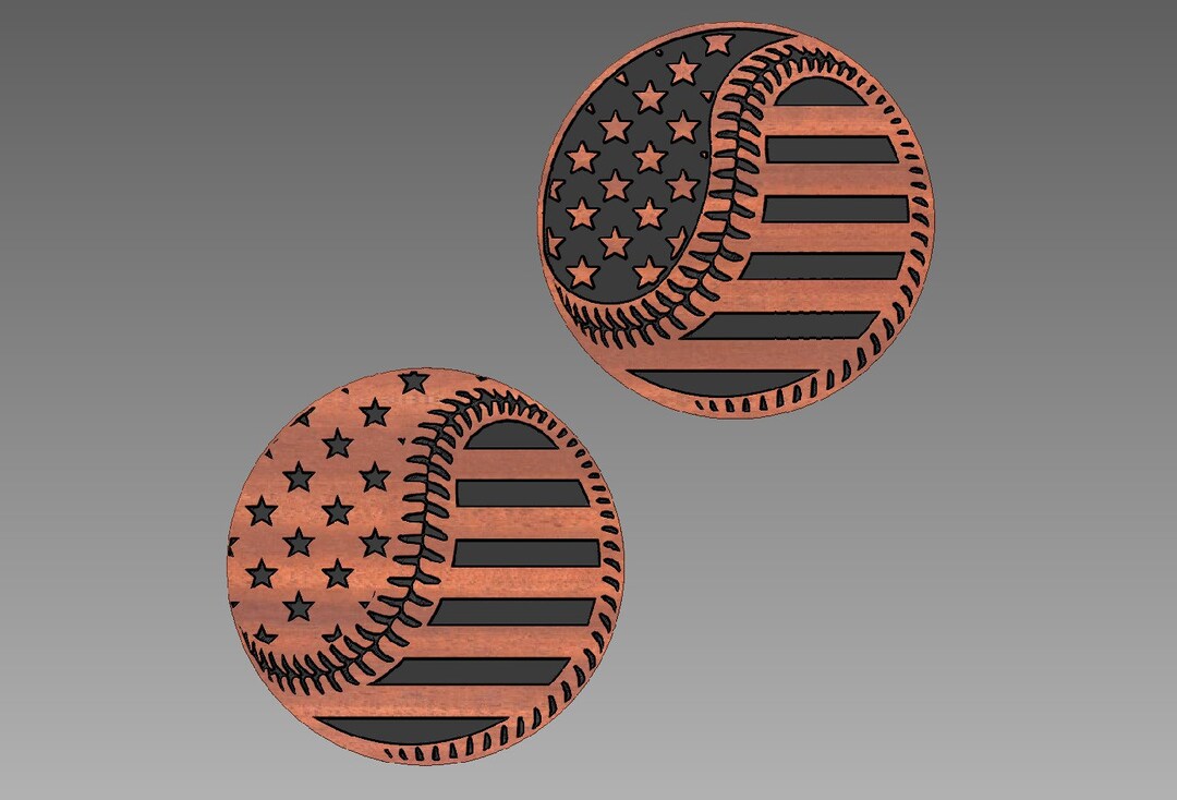 American Flag Baseball Stars and Stripes Baseball Cutfile svg, Dxf, Crv