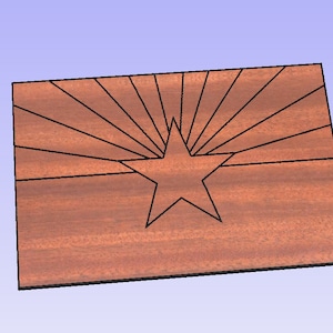 Arizona state flag (svg, dxf, crv, lbrn, c2d, png, pdf)