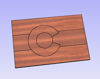 Colorado state flag (svg, dxf, crv, lbrn, c2d, png, pdf)
