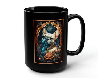 French Bulldog Mug, Frenchie Mug, French Bulldog Coffee Cup, Frenchie Coffee Cup, Frenchie Mom, Frenchie Dad, Cream Frenchie, White Frenchie