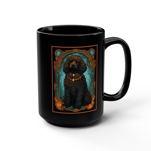 Black Poodle, Doodle, Black Mug, Coffee Cup, Dog Mom, Pet Lover, Dog Lover, Spirit Animal, Gift, Birthday, Christmas Present, Anniversary