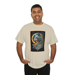 Wolf Art T-Shirt, Wolf Painting Shirt for men, Wolf Spirit Animal, Winter Wolf Tee, Shirt for Wolf Lover, Silver Wolf Lover Gift, Wild Wolf
