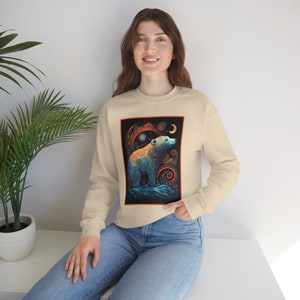 Polar Bear, Bear, Artic, White Bear, Unisex Heavy Blend Crewneck Sweatshirt, Wildlife, Spirit Animal, Gift, Birthday, Christmas Present